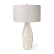 Mercana Piven White w/Antiqued Wash Textured Ceramic Table Lamp
