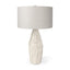Mercana Piven White w/Antiqued Wash Textured Ceramic Table Lamp