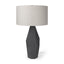 Mercana Piven Black w/ Gray Wash Textured Ceramic Table Lamp