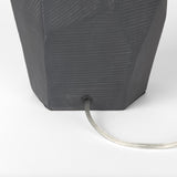 Mercana Piven Black w/ Gray Wash Textured Ceramic Table Lamp