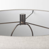 Mercana Piven Black w/ Gray Wash Textured Ceramic Table Lamp