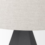 Mercana Piven Black w/ Gray Wash Textured Ceramic Table Lamp