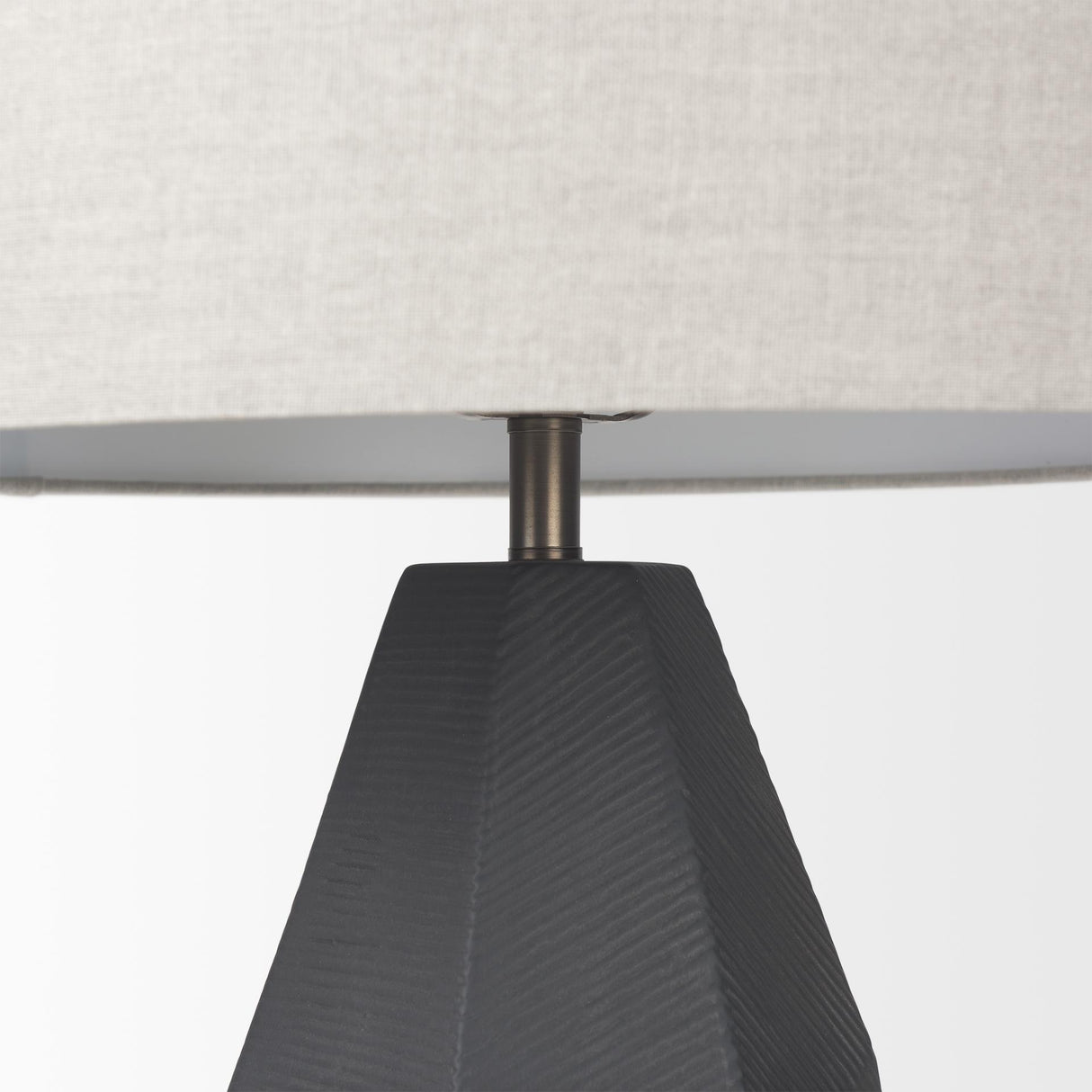 Mercana Piven Black w/ Gray Wash Textured Ceramic Table Lamp