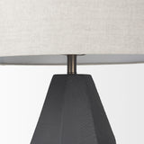 Mercana Piven Black w/ Gray Wash Textured Ceramic Table Lamp