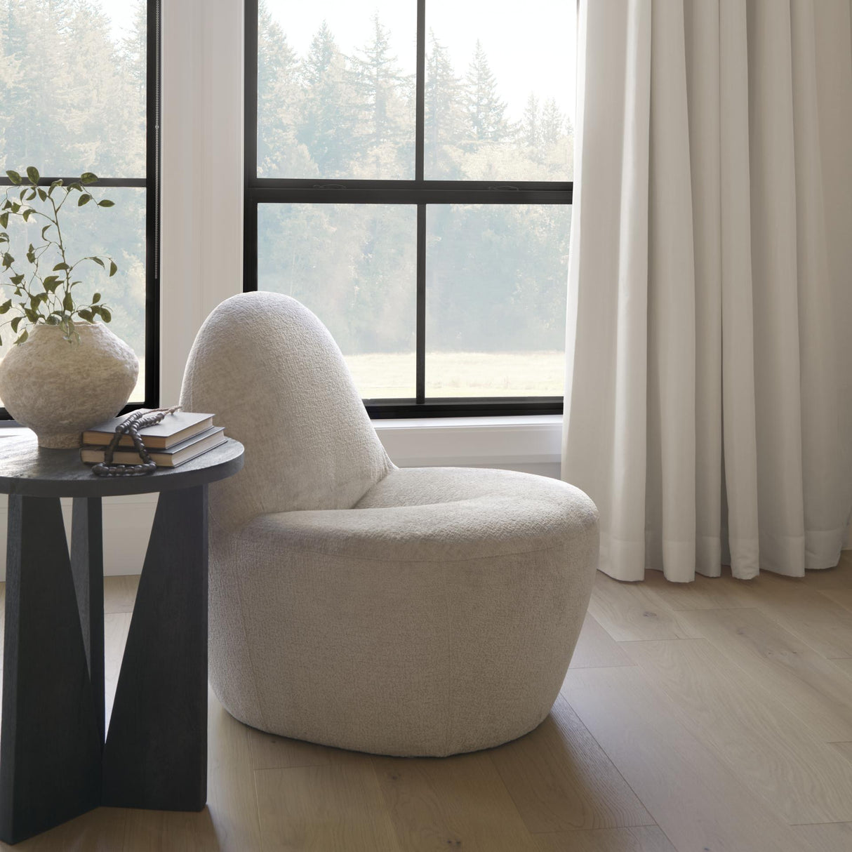 Mercana Beverly Beige Chenille Accent Chair