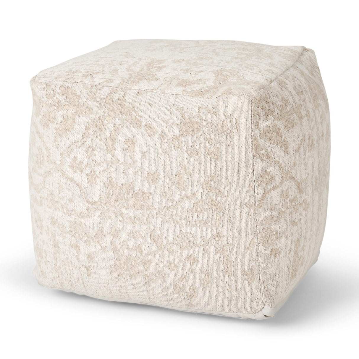 Mercana Khloe Small Cream Pouf