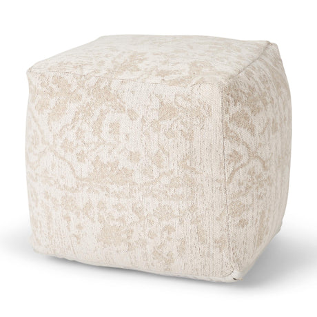 Mercana Khloe Small Cream Pouf