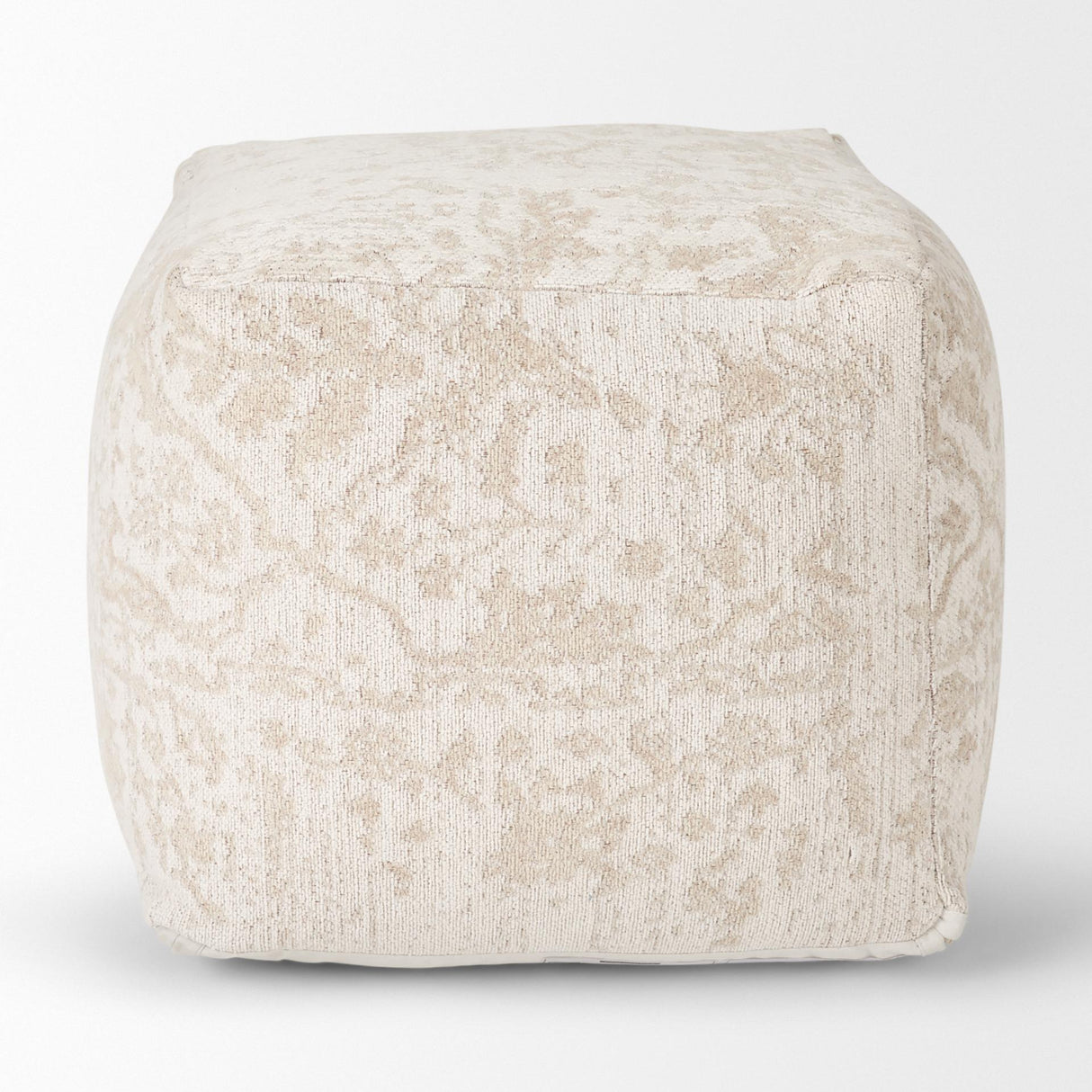 Mercana Khloe Small Cream Pouf