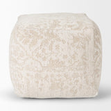 Mercana Khloe Small Cream Pouf