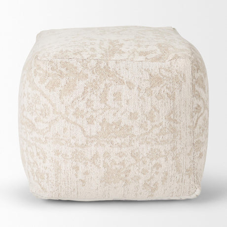 Mercana Khloe Small Cream Pouf