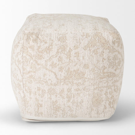Mercana Khloe Small Cream Pouf