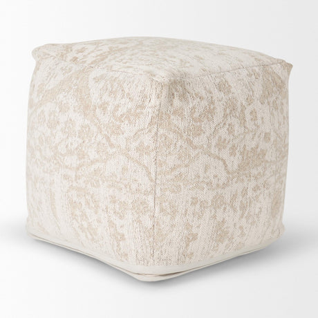 Mercana Khloe Small Cream Pouf