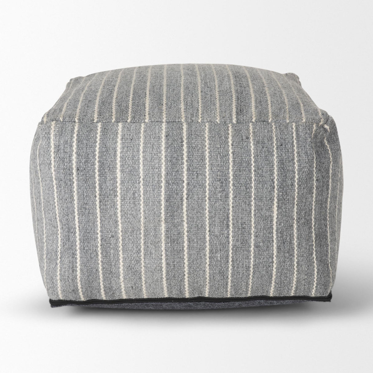 Mercana Kensie Large Blue Striped Pouf