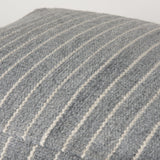 Mercana Kensie Large Blue Striped Pouf
