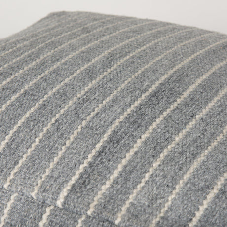 Mercana Kensie Large Blue Striped Pouf
