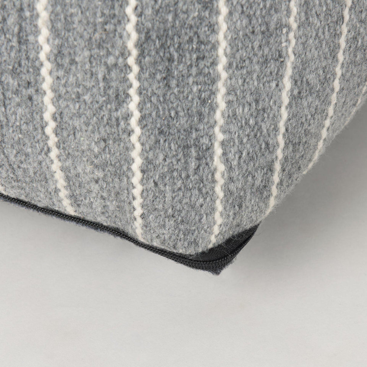 Mercana Kensie Large Blue Striped Pouf