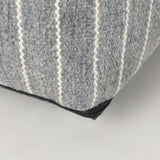 Mercana Kensie Large Blue Striped Pouf