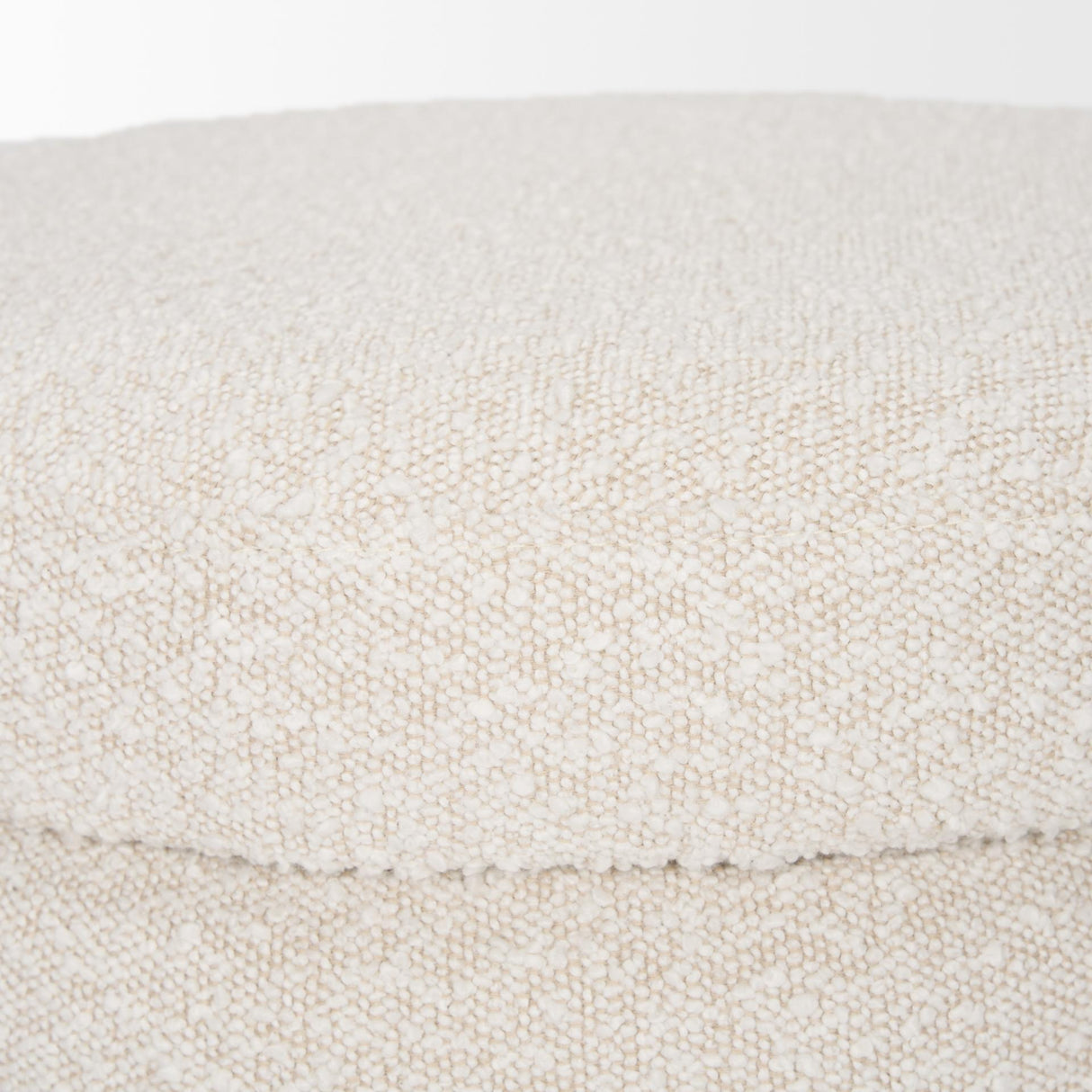 Mercana Elise Cream Boucle Upholstered Storage Ottoman