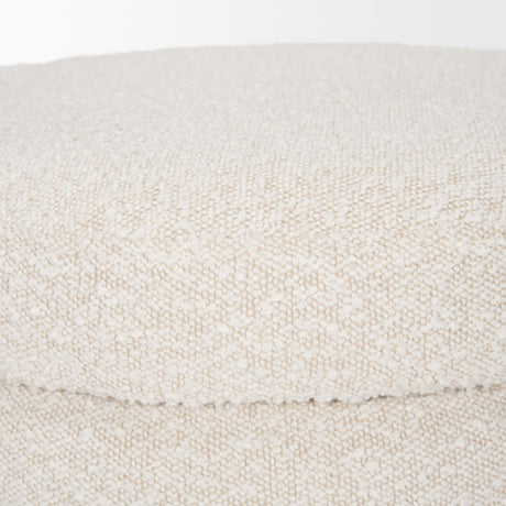 Mercana Elise Cream Boucle Upholstered Storage Ottoman