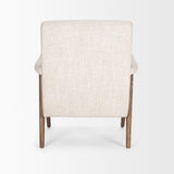 Mercana Nico Oatmeal Upholstered w/ Brown Wood Accent Chair
