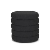 Mercana Elise Black Boucle Upholstered Storage Ottoman