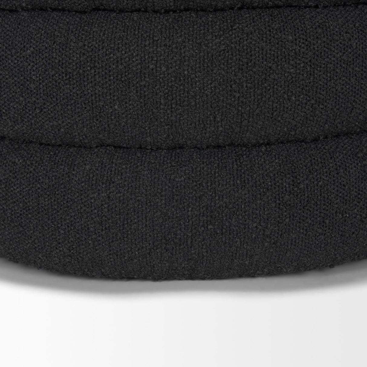 Mercana Elise Black Boucle Upholstered Storage Ottoman