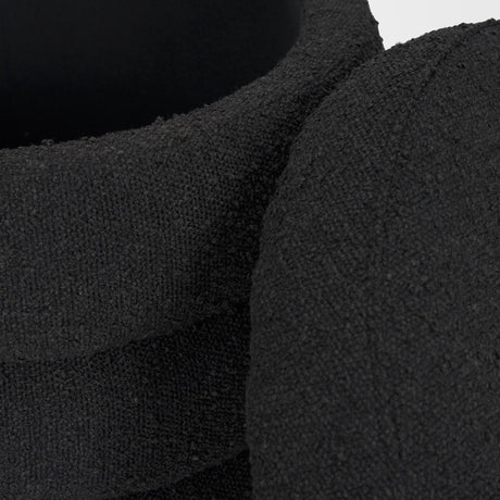 Mercana Elise Black Boucle Upholstered Storage Ottoman