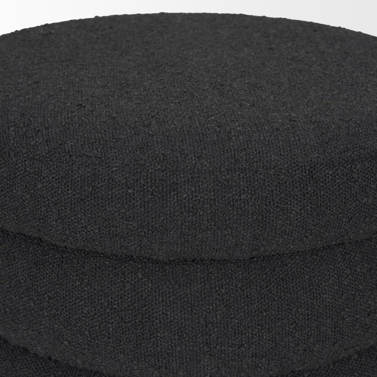 Mercana Elise Black Boucle Upholstered Storage Ottoman