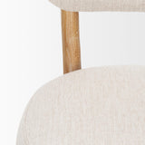 Mercana Owen Dining Chair W/ Medium Brown Wood and Beige Fabric
