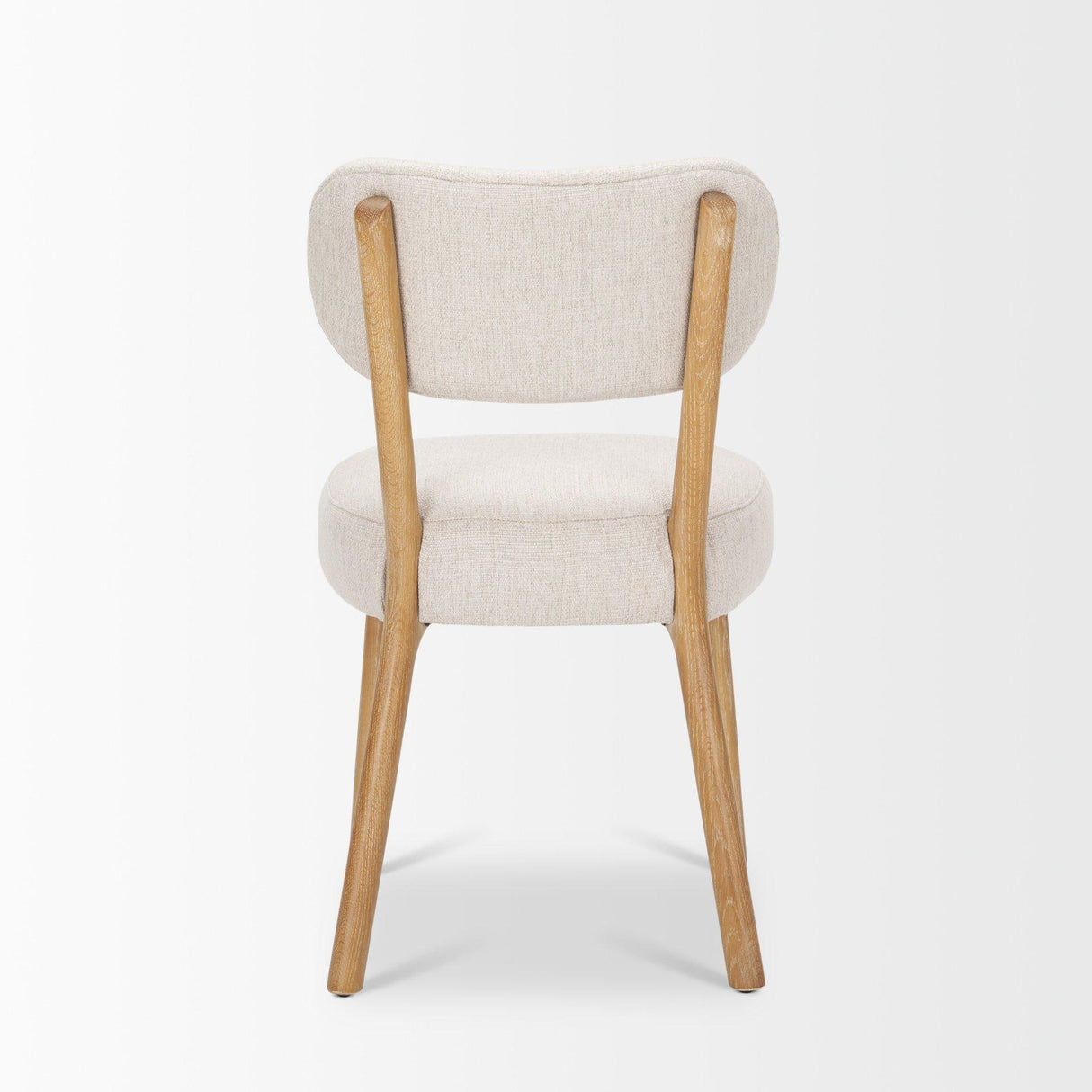 Mercana Owen Dining Chair W/ Medium Brown Wood and Beige Fabric