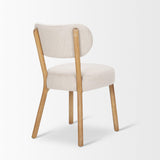 Mercana Owen Dining Chair W/ Medium Brown Wood and Beige Fabric