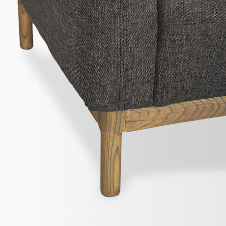 Mercana Hale Sofa W/ Medium Brown Wood and Gray Fabric