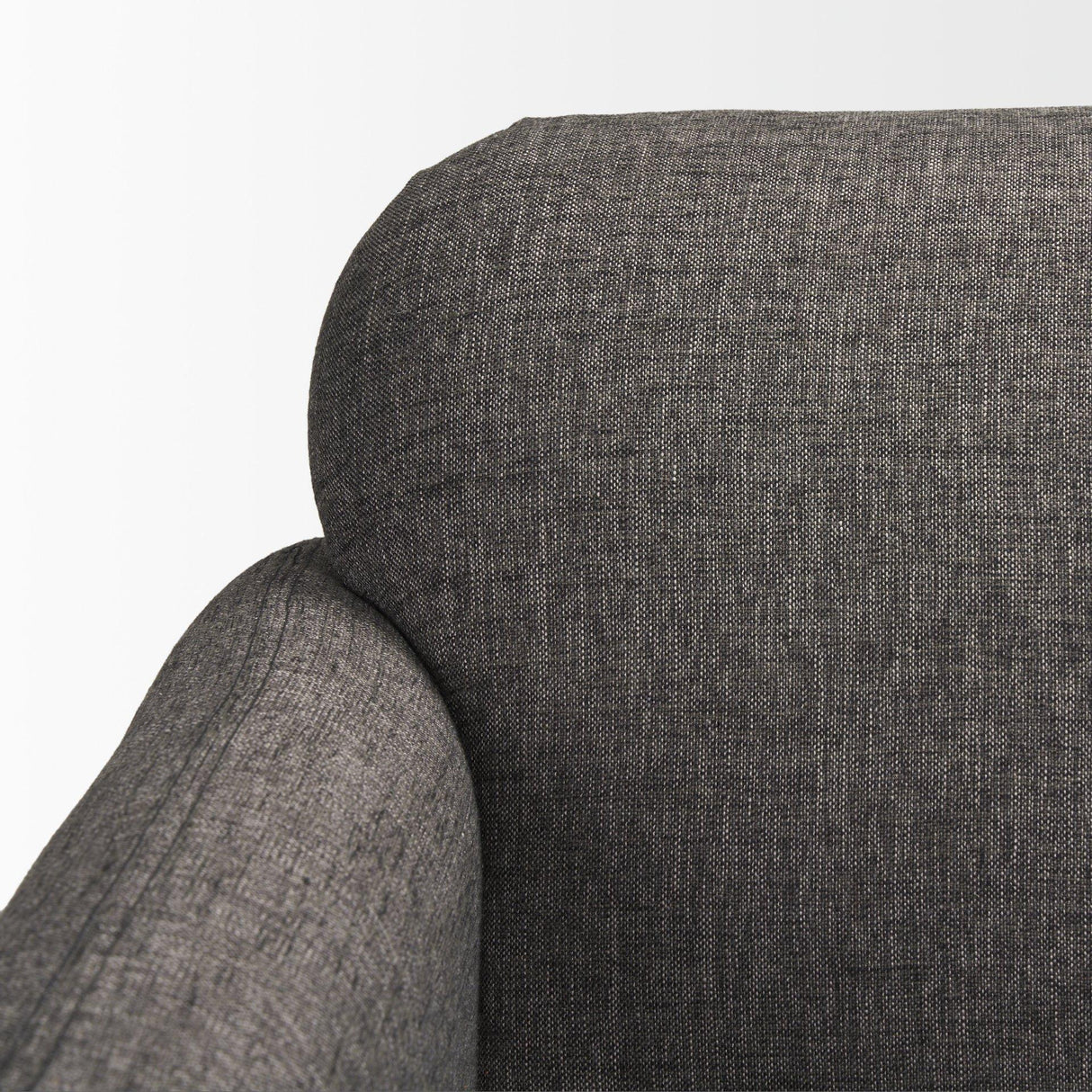 Mercana Hale Sofa W/ Medium Brown Wood and Gray Fabric