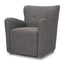 Mercana Dunstan Accent Chair Upholstered Gray Twill Fabric and Medium Brown Wood Feet