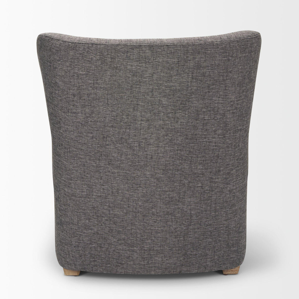 Mercana Dunstan Accent Chair Upholstered Gray Twill Fabric and Medium Brown Wood Feet