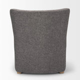 Mercana Dunstan Accent Chair Upholstered Gray Twill Fabric and Medium Brown Wood Feet