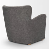 Mercana Dunstan Accent Chair Upholstered Gray Twill Fabric and Medium Brown Wood Feet