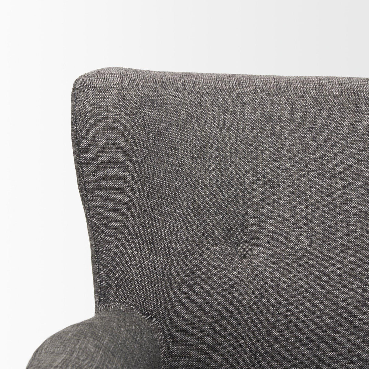 Mercana Dunstan Accent Chair Upholstered Gray Twill Fabric and Medium Brown Wood Feet