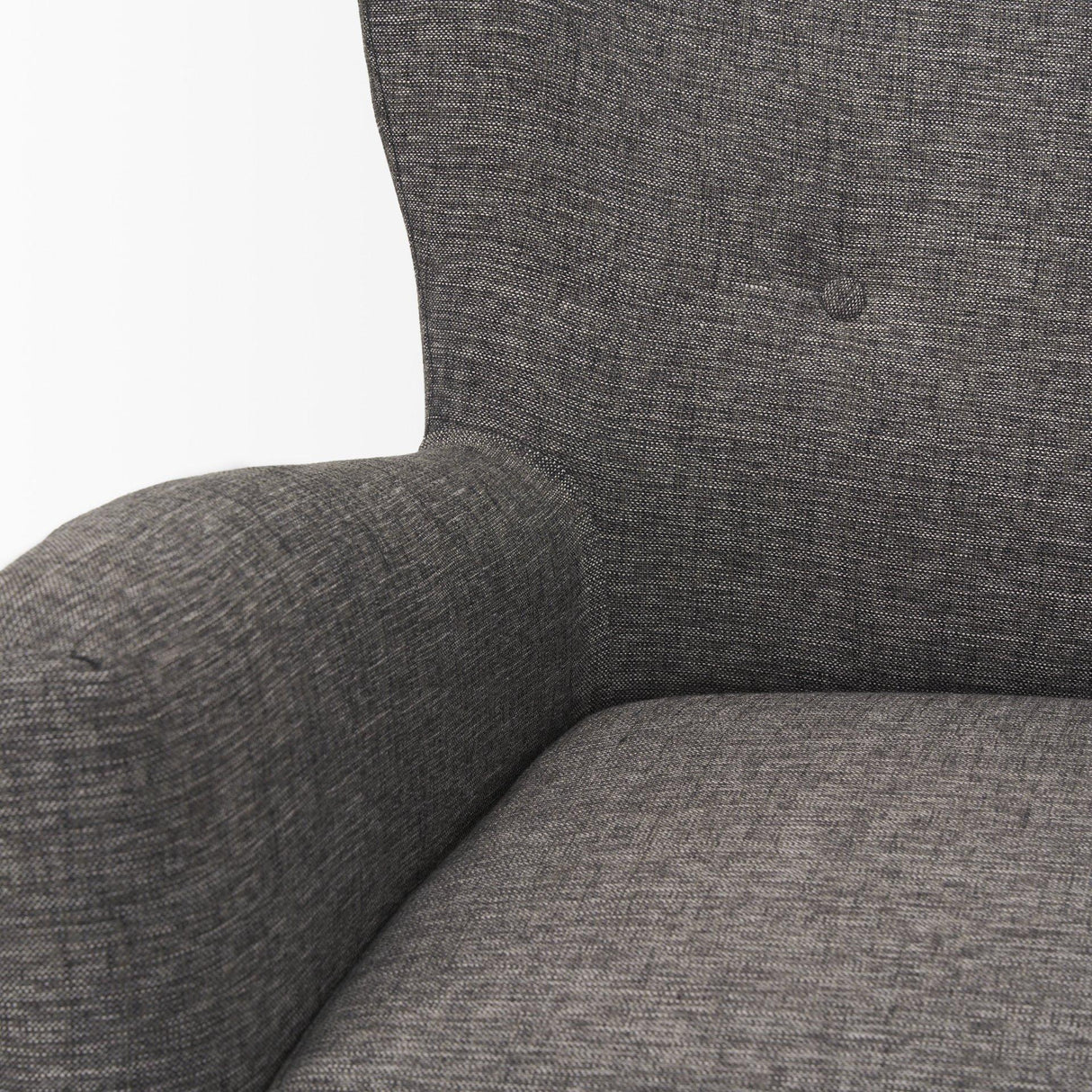 Mercana Dunstan Accent Chair Upholstered Gray Twill Fabric and Medium Brown Wood Feet