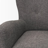 Mercana Dunstan Accent Chair Upholstered Gray Twill Fabric and Medium Brown Wood Feet