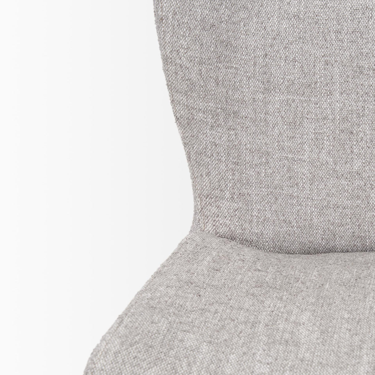 Mercana Hartt Dining Chair W/ Matte Black Metal Frame and Gray Fabric