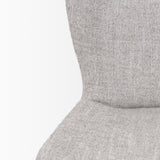 Mercana Hartt Dining Chair W/ Matte Black Metal Frame and Gray Fabric