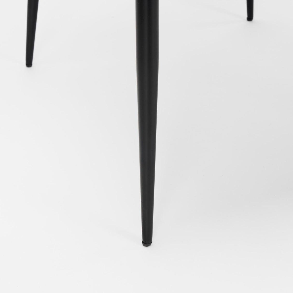 Mercana Hartt Dining Chair W/ Matte Black Metal Frame and Gray Fabric