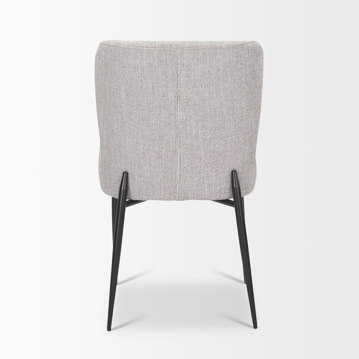 Mercana Hartt Dining Chair W/ Matte Black Metal Frame and Gray Fabric