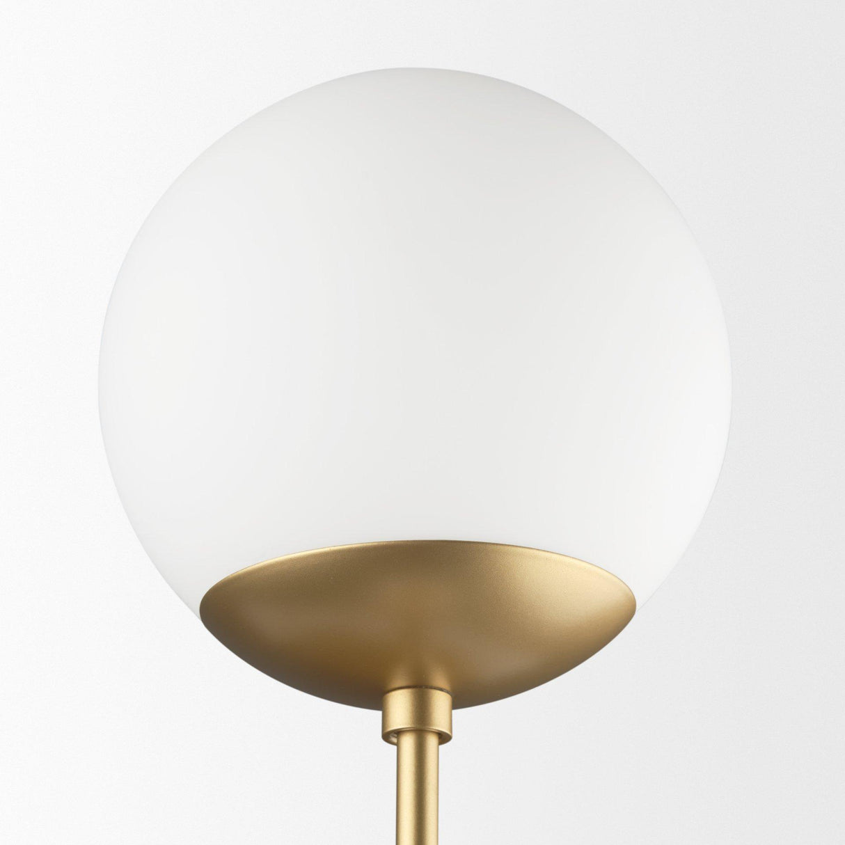 Mercana Edie Brushed Gold Metal w/ Frosted Glass Globes 2-Light Wall Sconce