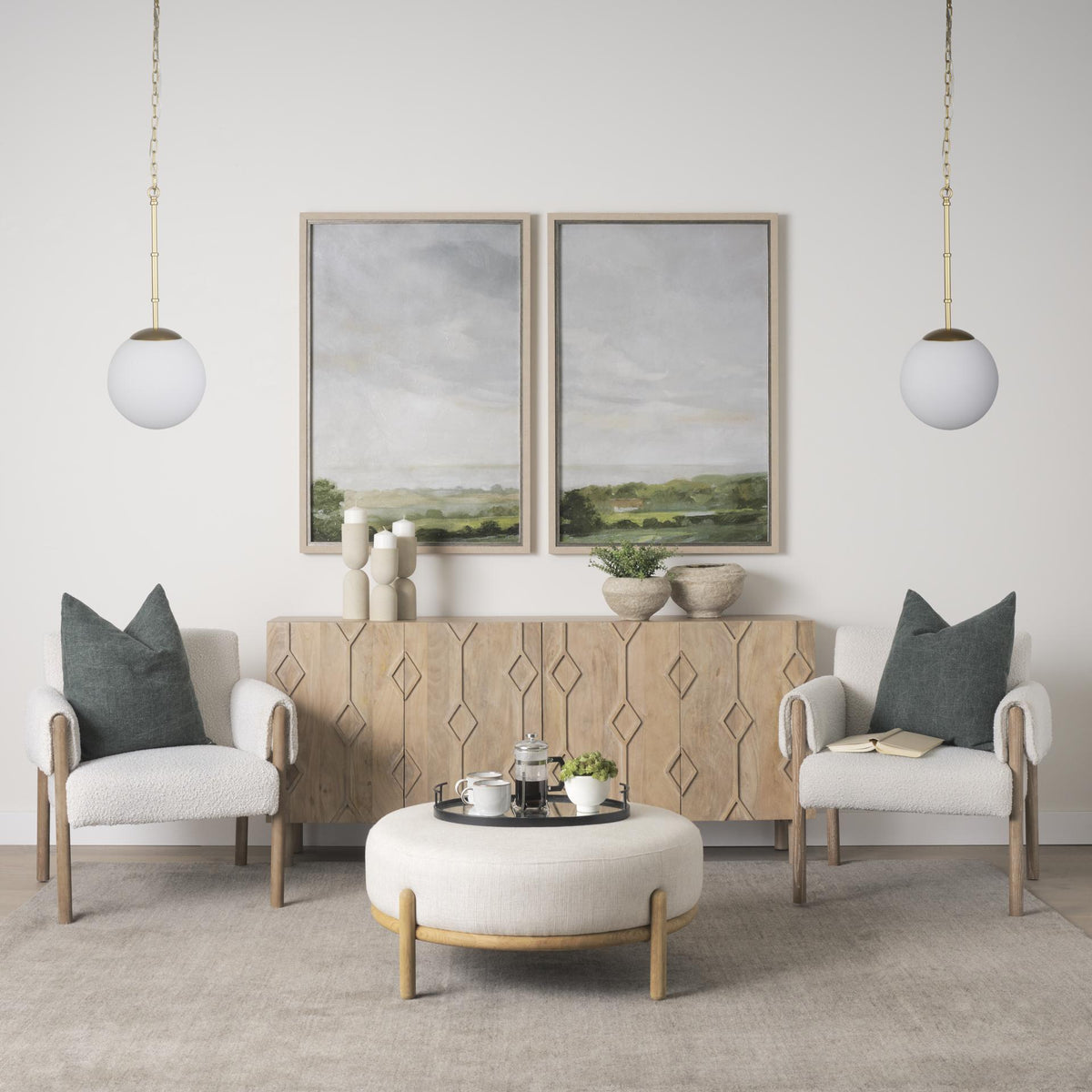 Mercana Edie Brushed Gold Metal w/ Frosted Glass Globe 1-Light Pendant