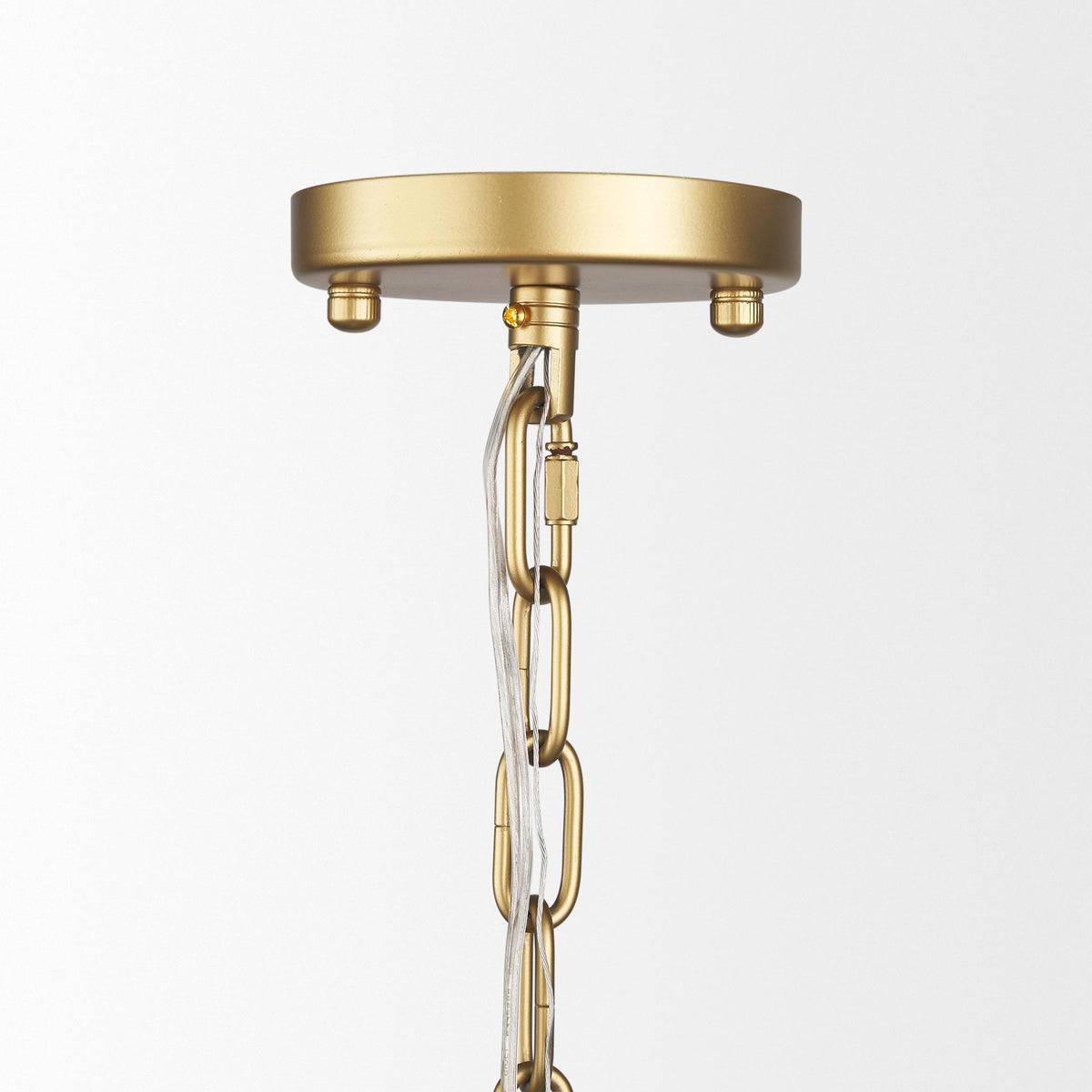 Mercana Edie Brushed Gold Metal w/ Frosted Glass Globe 1-Light Pendant