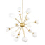 Mercana Barbara Brushed Gold Metal w/ Frosted Glass Globes 18-Light Chandelier
