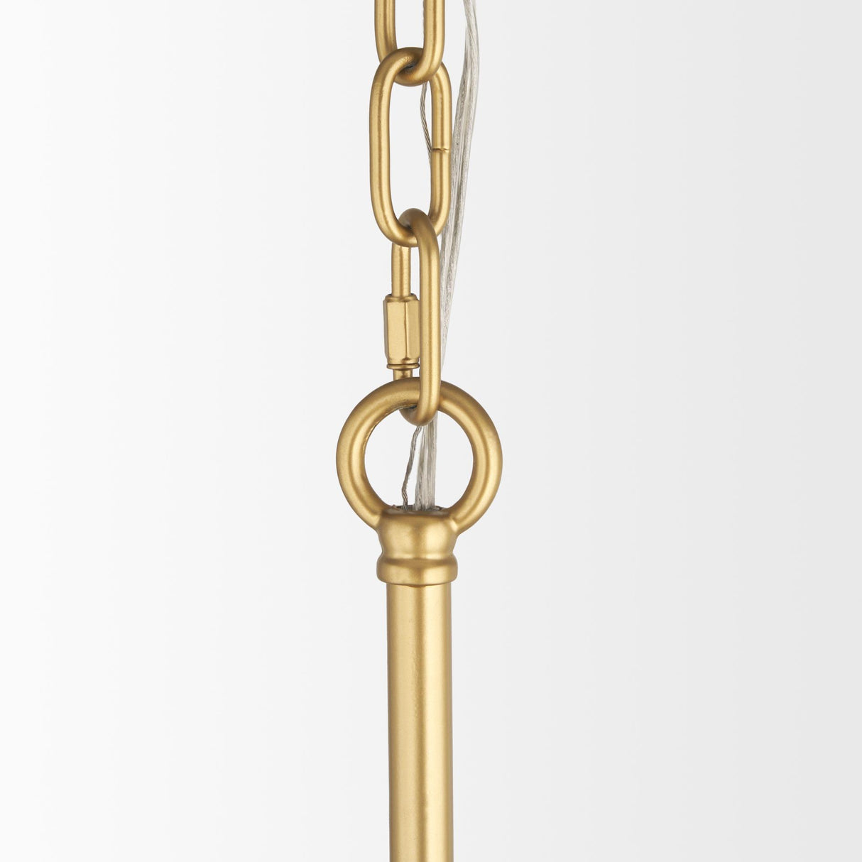 Mercana Barbara Brushed Gold Metal w/ Frosted Glass Globes 18-Light Chandelier
