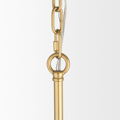 Mercana Barbara Brushed Gold Metal w/ Frosted Glass Globes 18-Light Chandelier